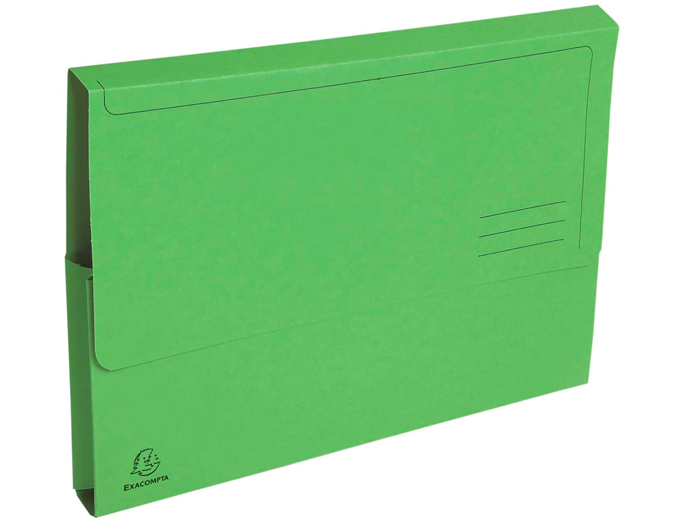 CHEMISE EXACOMPTA FOREVER CARTE RECYCLÉE POCHETTE 240X320MM 290G COLORIS VERT LOT 50 UNITÉS