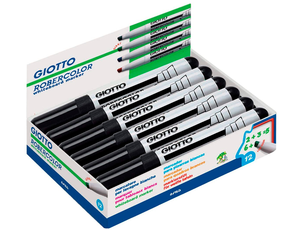 MARQUEUR GIOTTO ROBERCOLOR EFFAÇABLE TABLEAU BLANC POINTE MAXI OGIVE 7 MM COLORIS NOIR