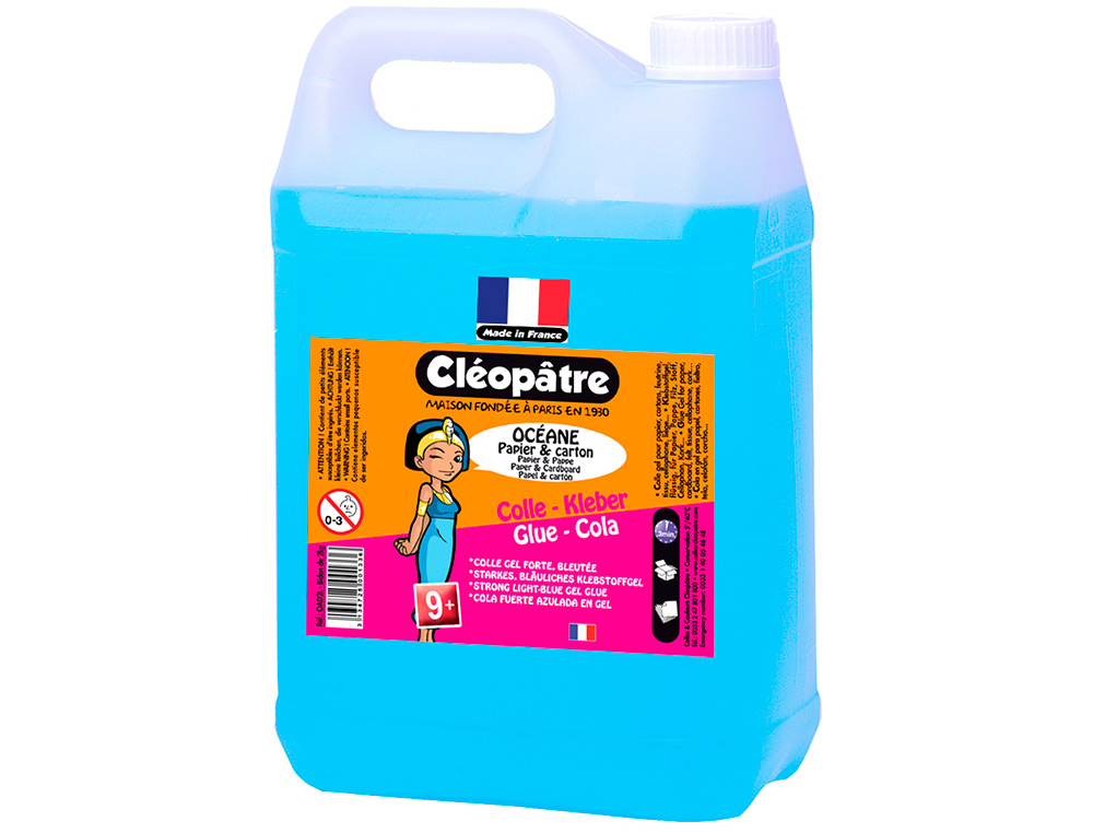 COLLE OCÉANE CLÉOPÂTRE EXTRA FORTE POUR CARTON TRANSPARENTE BLEUTÉE BIDON 5L