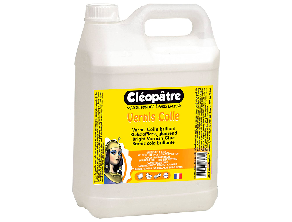 VERNIS COLLE CLOPTRE DCORATEUR RSISTE  L'EAU ET RAYURES FINITION BRILLANTE 5L