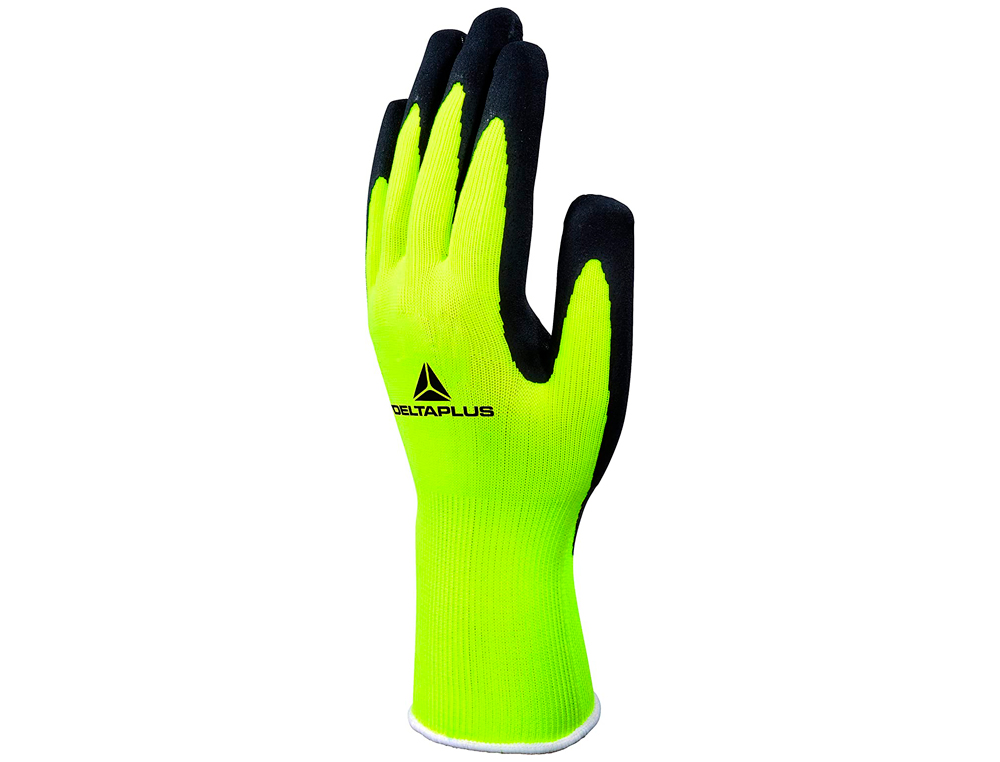 GANT TRICOT DELTAPLUS POLYESTER FLUO ENDUCTION MOUSSE LATEX JAUGE 13 TAILLE 7 PAIRE