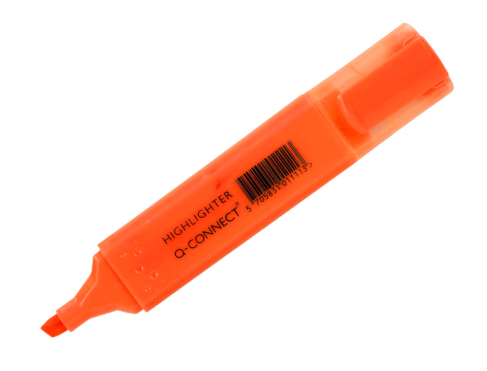 SURLIGNEUR Q-CONNECT TRAC 2/5 MM POINTE BISEAUTE COULEURS CLATANTES ORANGE