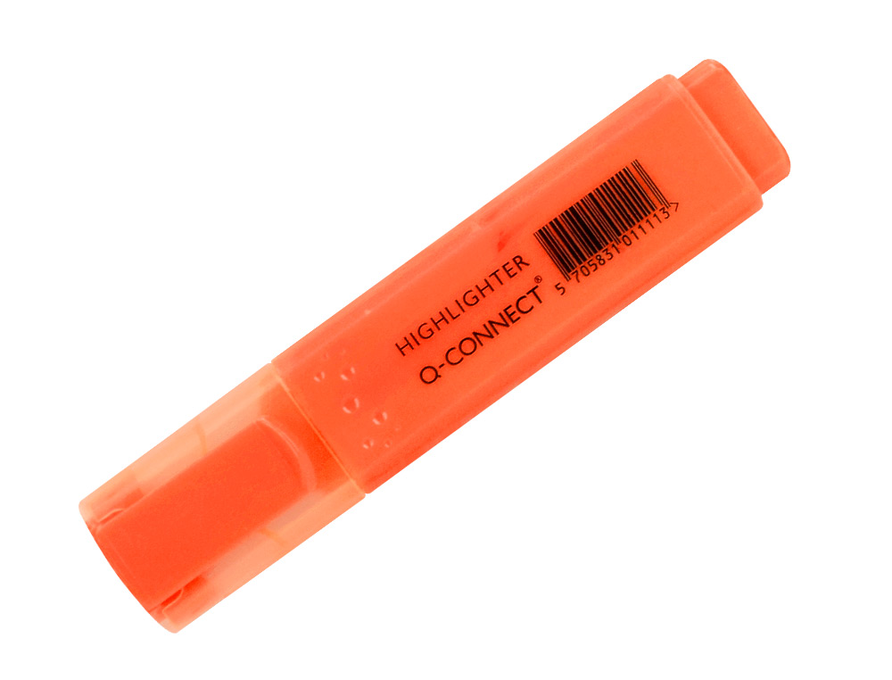 SURLIGNEUR Q-CONNECT TRAC 2/5 MM POINTE BISEAUTE COULEURS CLATANTES ORANGE
