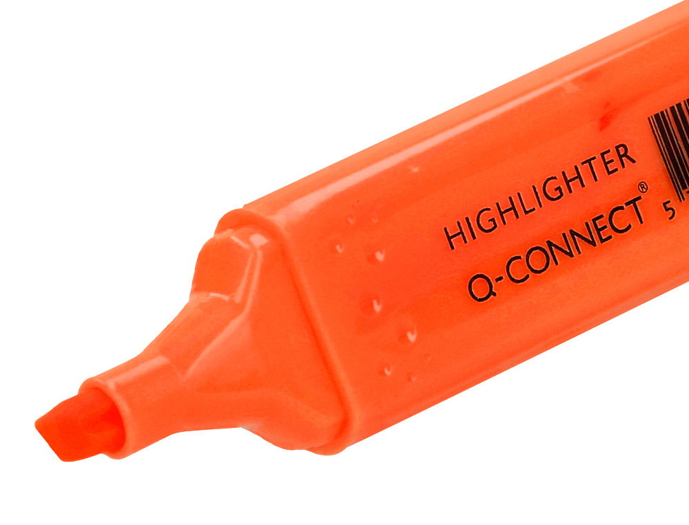 SURLIGNEUR Q-CONNECT TRAC 2/5 MM POINTE BISEAUTE COULEURS CLATANTES ORANGE