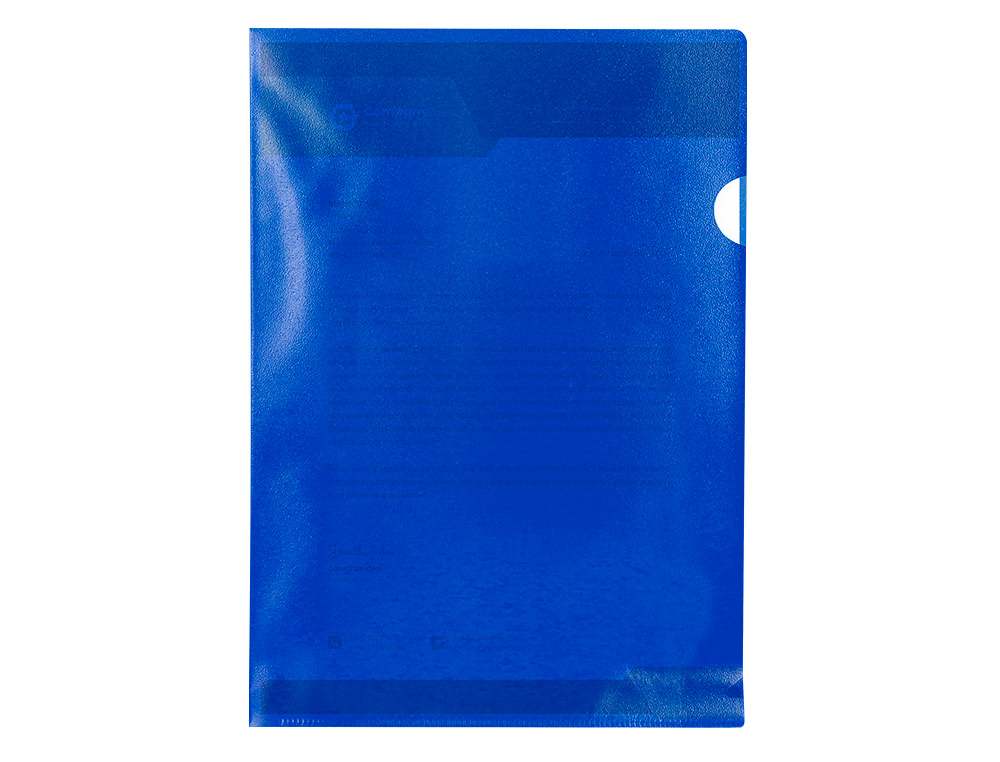 POCHETTE COIN Q-CONNECT POLYPROPYLNE GRAIN CONOMIQUE 12/100E COLORIS BLEU TRANSPARENT BOTE 100 UNITS
