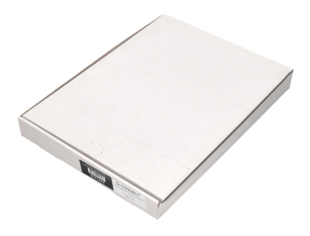 POCHETTE COIN Q-CONNECT POLYPROPYLNE GRAIN CONOMIQUE 12/100E COLORIS BLEU TRANSPARENT BOTE 100 UNITS