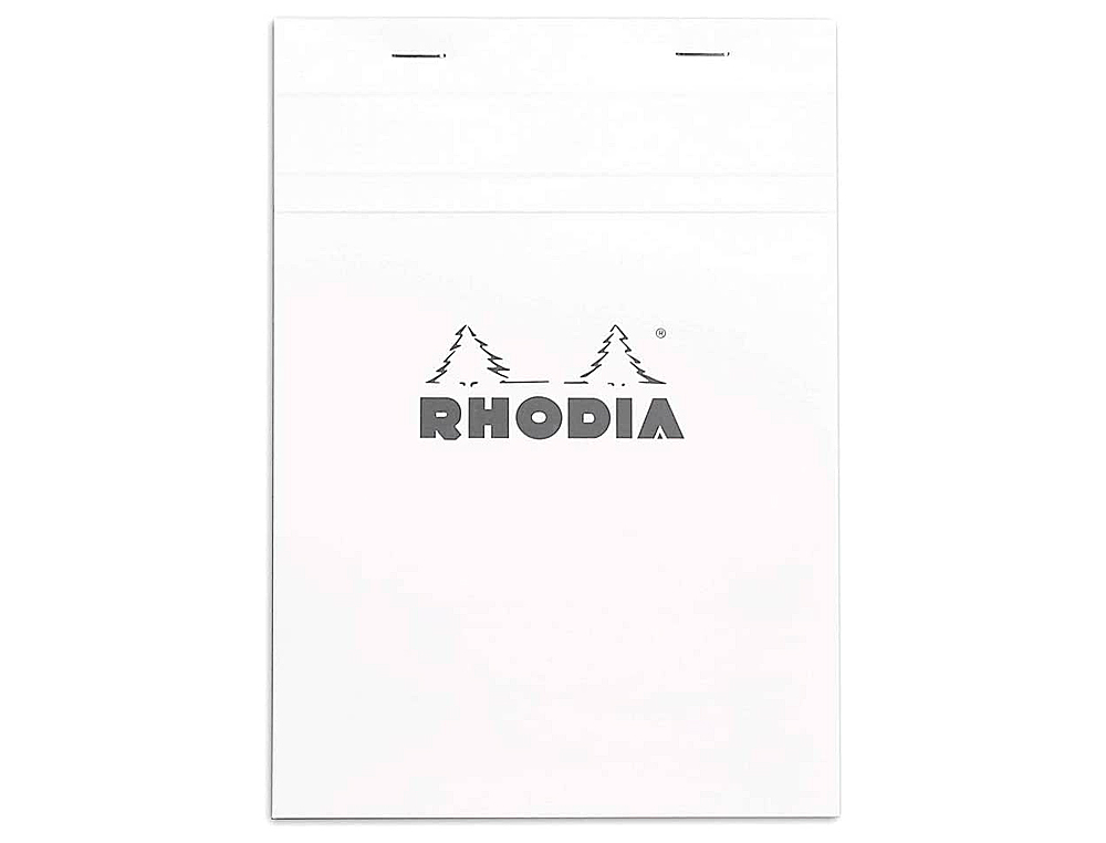 BLOC AGRAF RHODIA WHITE N.16 A5 14.8X21CM COUVERTURE CARTE ENDUITE 80F 80G 5X5MM MICROPERFOR BLANC