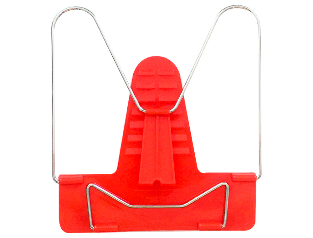 REPOSE-LIVRE LIDERPAPEL BASE EN PLASTQUE ANGLE AJUSTABLE SUPPORT ARRIERE DIM. 190X215MM COULEUR ROUGE