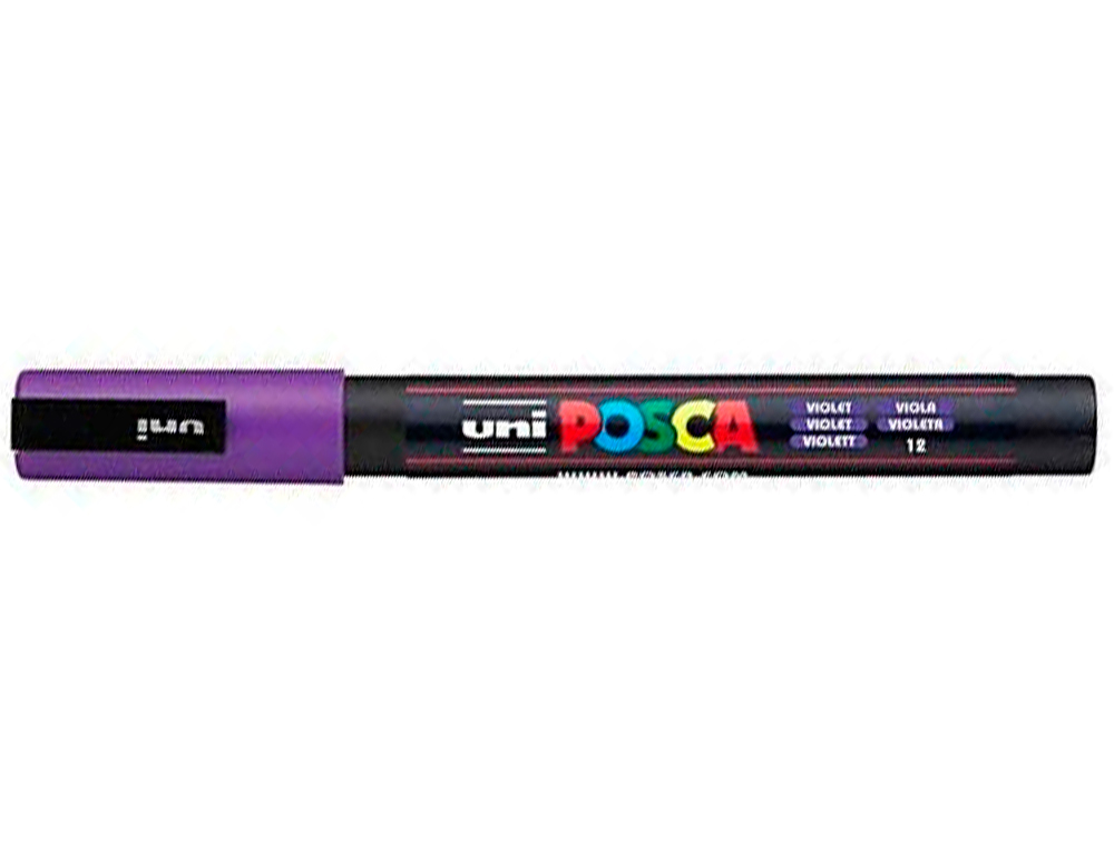 MARQUEUR POSCA PC3M GOUACHE ENCRE INODORE TOUTES SURFACES POINTE FINE CONIQUE COULEUR OPAQUE COUVRANTE VIOLET