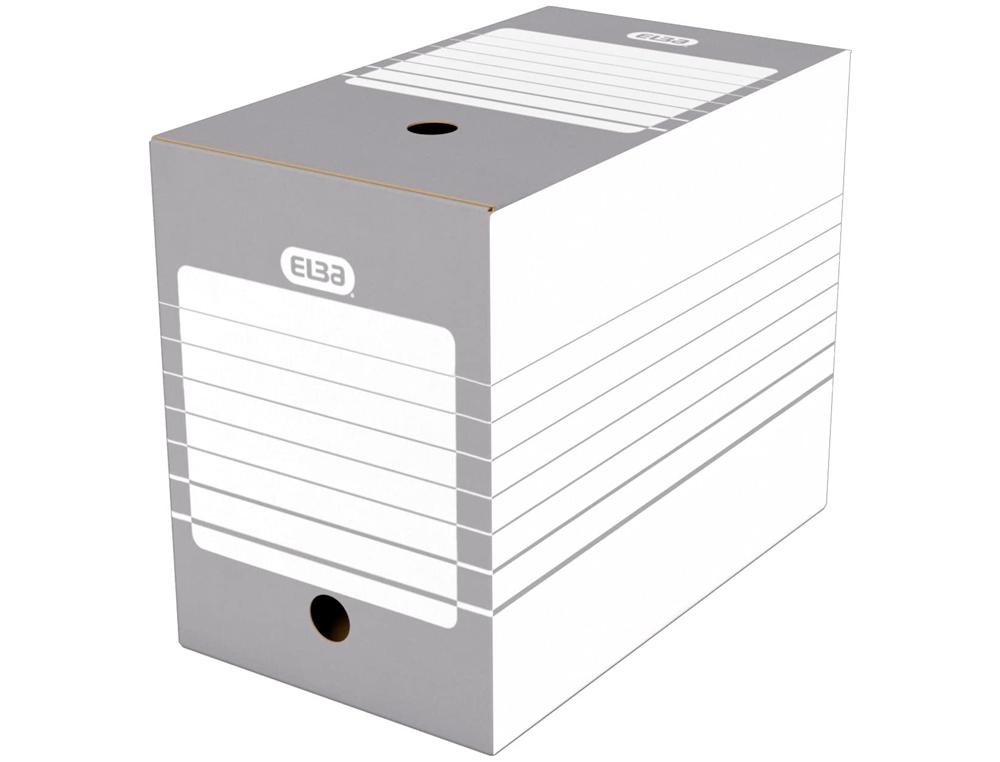 BOTE ARCHIVES ELBA CARTON 466X440MM DOS 200MM SYSTME MONTAGE AUTOMATIQUE COLORIS GRIS