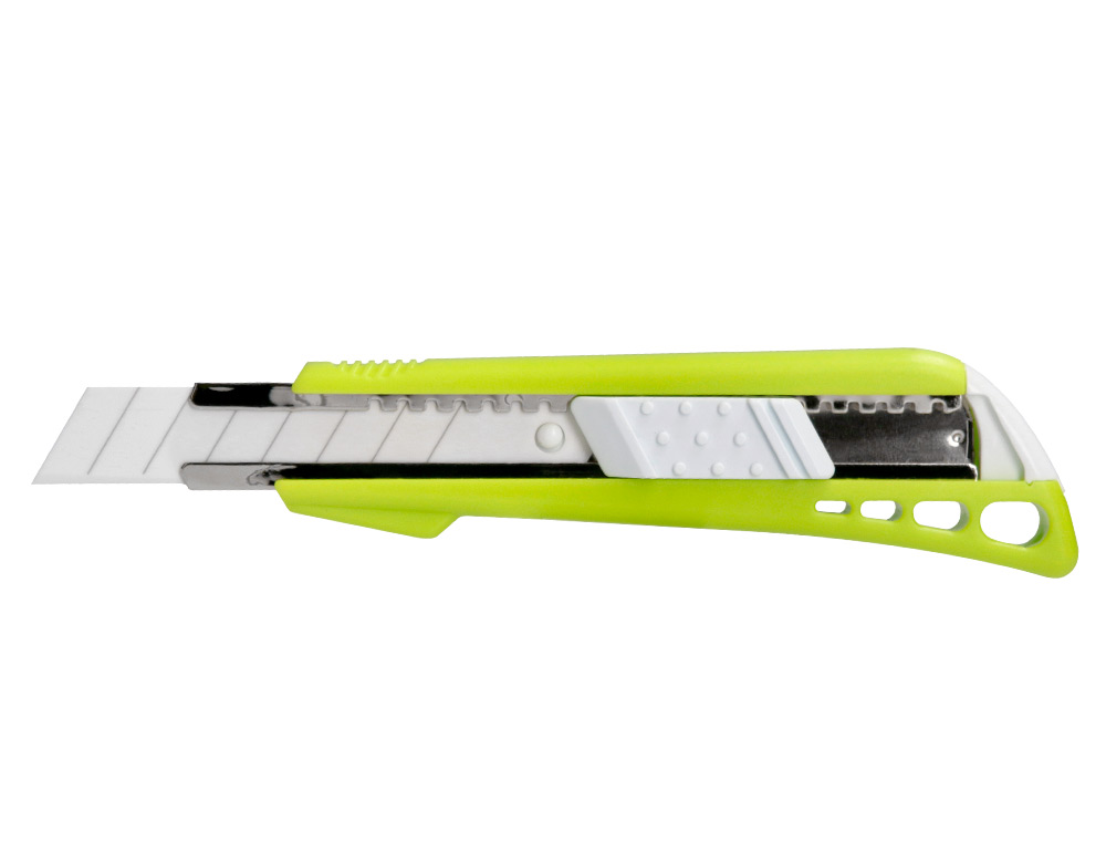 CUTTER LARGE XD-43 Q-CONNECT LAME RETRACTABLE              INTERCHANGEABLE EN CERAMIQUE  18MM PRECOUPEE GUIDE LAME