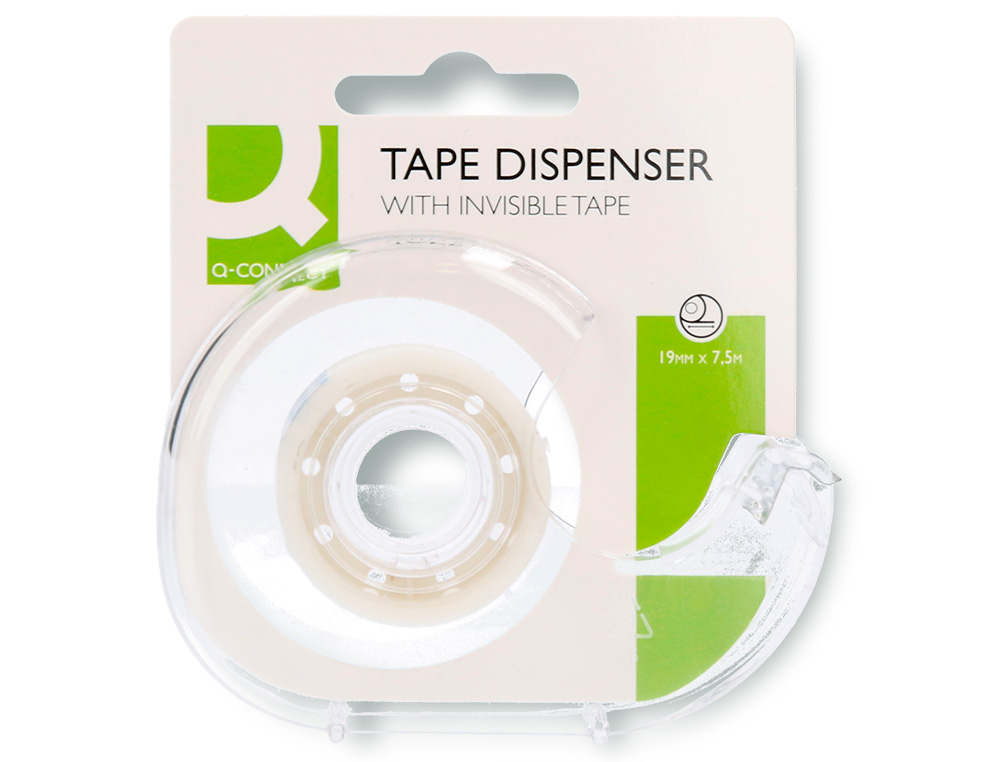 RUBAN ADHSIF Q-CONNECT INVISIBLE 7.5MX19MM DVIDOIR