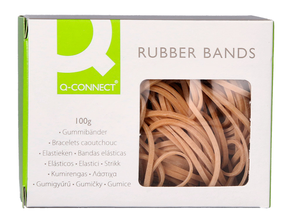 BRACELET CAOUTCHOUC Q-CONNECT N.15 150X3MM BOÎTE FENÊTRE DE 100G