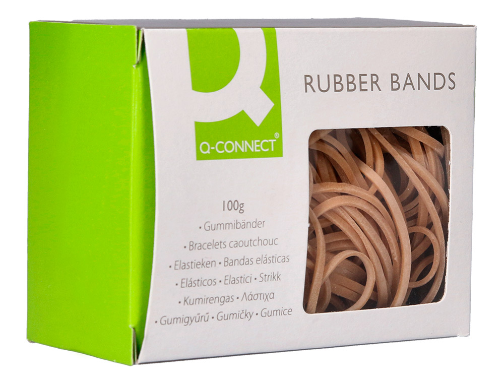 BRACELET CAOUTCHOUC Q-CONNECT N.15 150X3MM BOÎTE FENÊTRE DE 100G