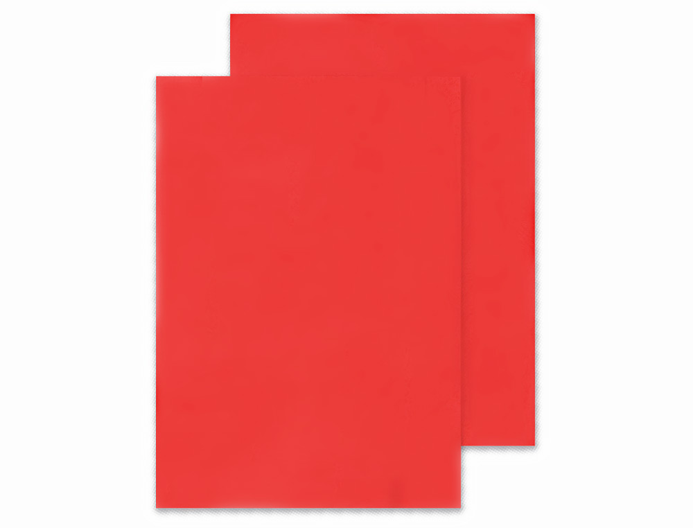 PLAT COUVERTURE Q-CONNECT PVC 180 MICRONS A4 RELIEURS SPIRALES PEIGNES ANNEAUX COLORIS ROUGE BOÎTE 100 UNITÉS