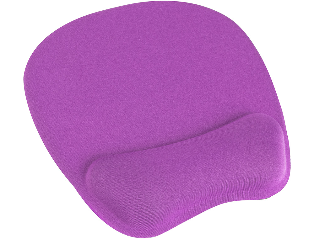 TAPIS SOURIS Q-CONNECT REPOSE-POIGNET ERGONOMIQUE MOUSSE GRAND CONFORT FACILEMENT NETTOYABLE COLORIS VIOLET