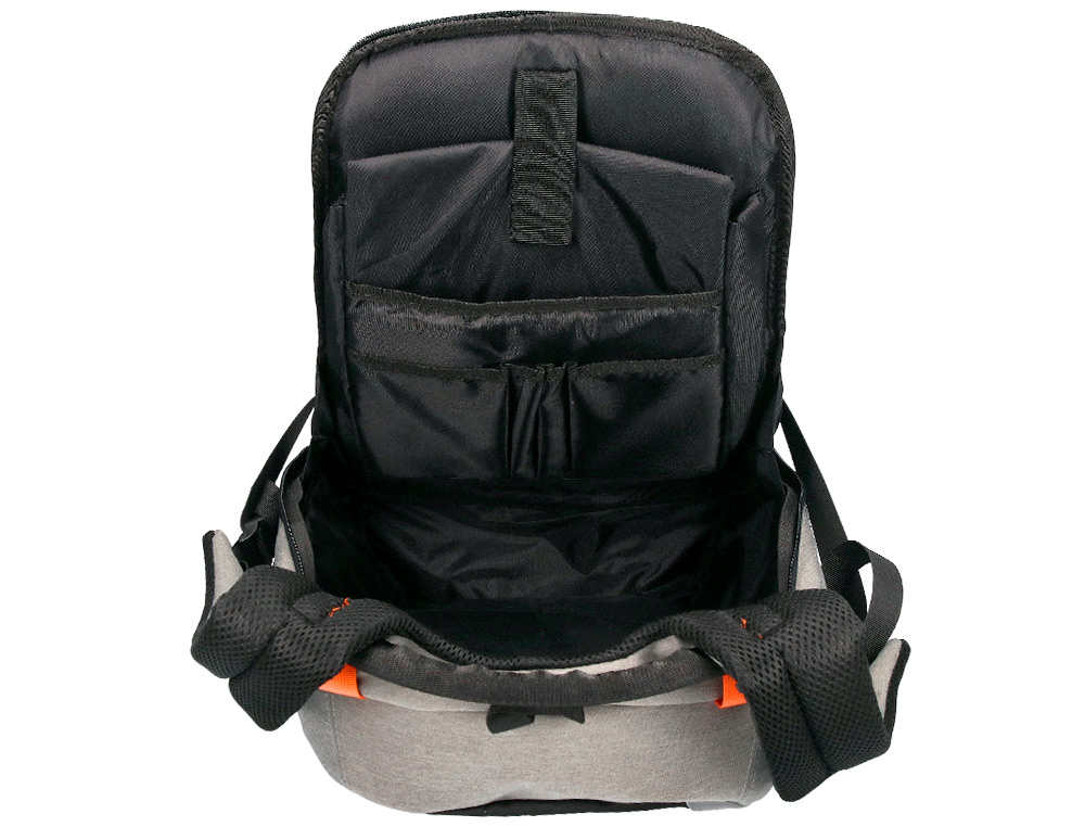 SACOCHE Q-CONNECT ORDINATEUR PORTABLE 18 POUCES POLYESTER  ETANCHE DIM. 460X170X310MM    COLORIS NOIR/GRIS