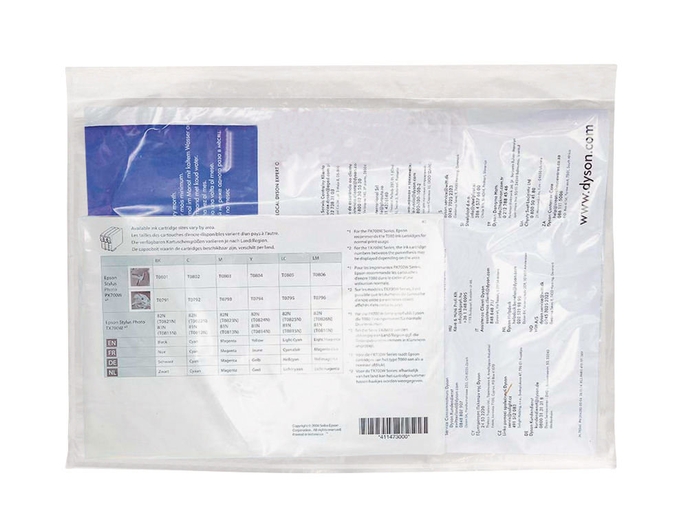 POCHETTE PORTE-DOCUMENTS Q-CONNECT AUTO-ADHESIVE       TRANSPARENTE 310X230MM PAQUET 100 UNITES