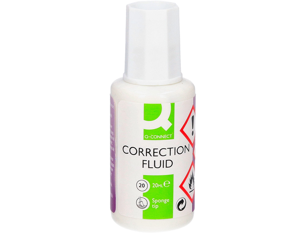 CORRECTEUR LIQUIDE Q-CONNECT APPLICATEUR EPONGE FLACON DE  20ML