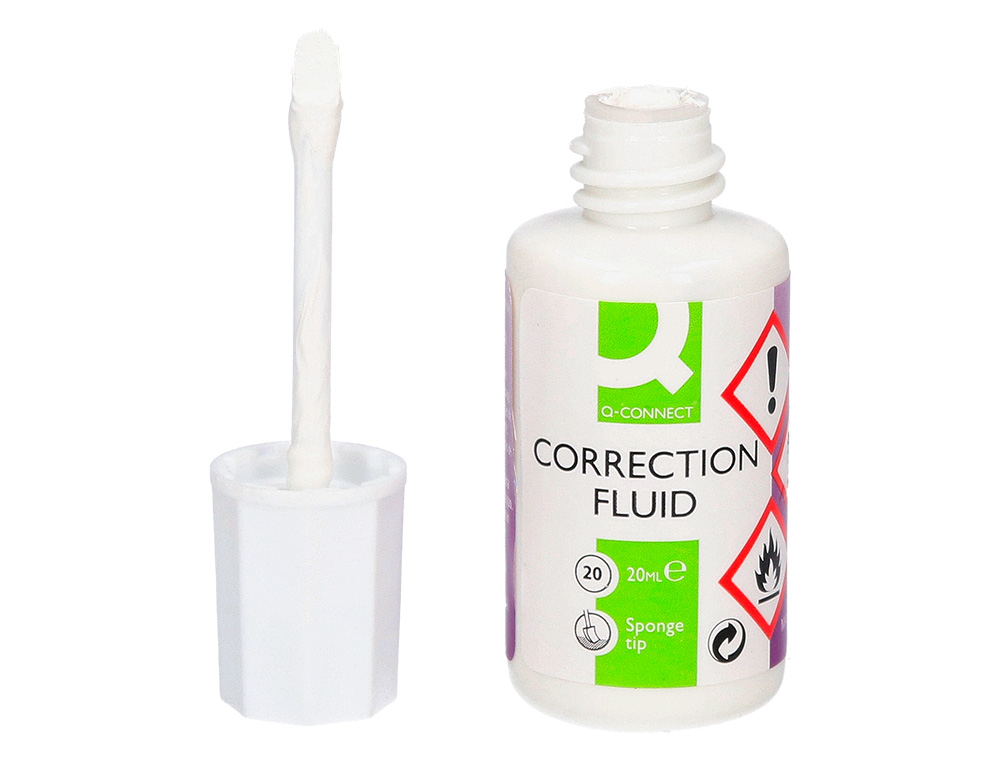 CORRECTEUR LIQUIDE Q-CONNECT APPLICATEUR EPONGE FLACON DE  20ML