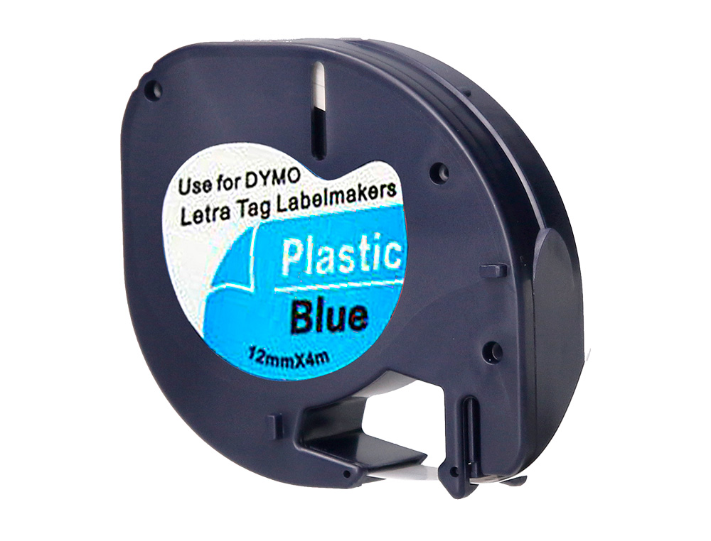RUBAN TITREUSE Q-CONNECT 12MM X 4 MT NOIR-BLEU LETRATAG 091205