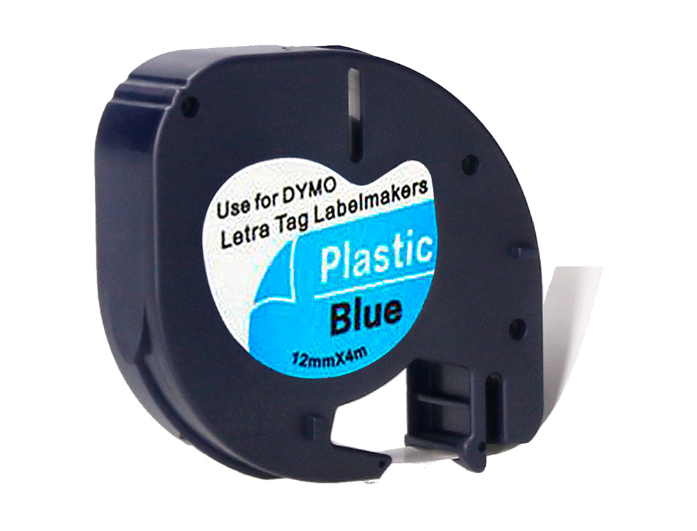 RUBAN TITREUSE Q-CONNECT 12MM X 4 MT NOIR-BLEU LETRATAG 091205