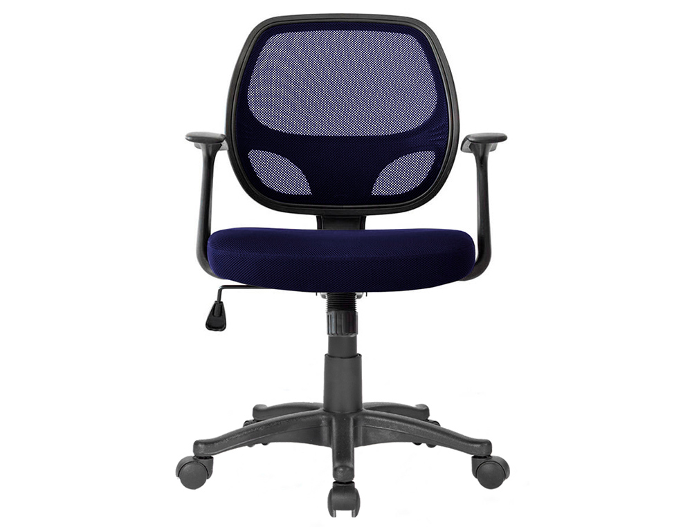 CHAISE BUREAU Q-CONNECT ROTATIVE BASE NYLON MAILLE    MAXIMUM SUPPORTE 120KG        870+120X550X590MM COLORIS BLEU