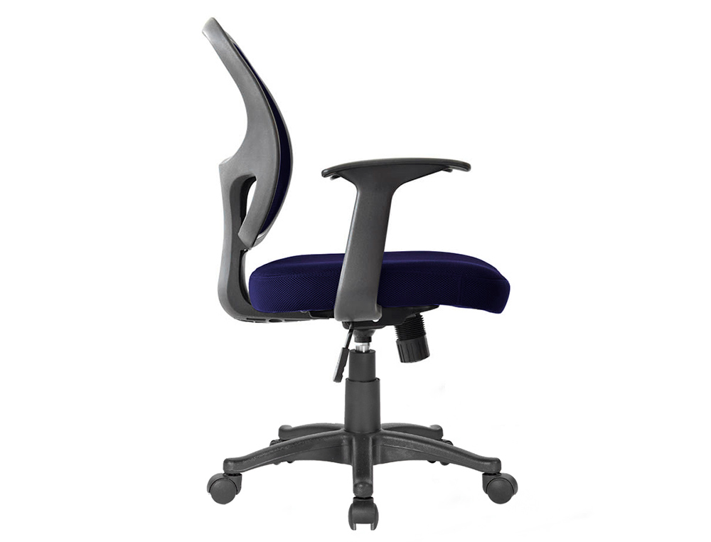CHAISE BUREAU Q-CONNECT ROTATIVE BASE NYLON MAILLE    MAXIMUM SUPPORTE 120KG        870+120X550X590MM COLORIS BLEU