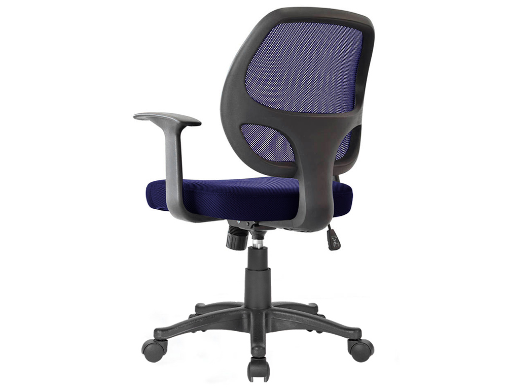 CHAISE BUREAU Q-CONNECT ROTATIVE BASE NYLON MAILLE    MAXIMUM SUPPORTE 120KG        870+120X550X590MM COLORIS BLEU