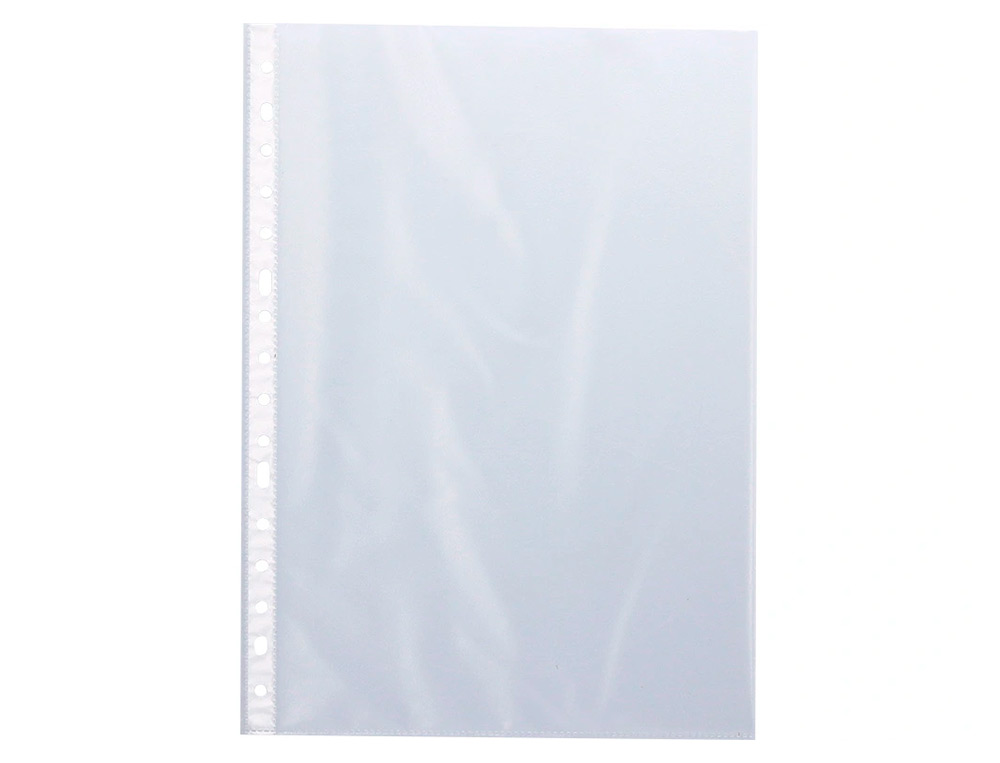 POCHETTE Q-CONNECT POLYPROPYLENE LISSE PERFOREE DIN A4 80 MC CRISTAL BOITE 1400 UNITES