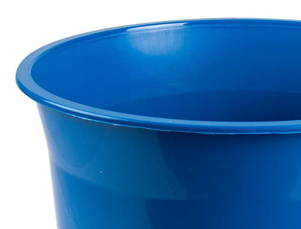 CORBEILLE PAPIER Q-CONNECT PLASTIQUE RESISTANT 13L       275X285MM COLORIS BLEU OPAQUE