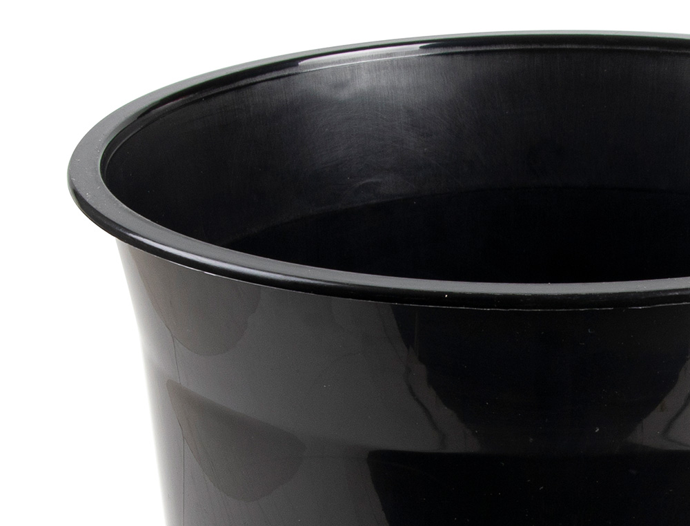 CORBEILLE PAPIER Q-CONNECT PLASTIQUE RESISTANT 13L       275X285MM COLORIS NOIR OPAQUE