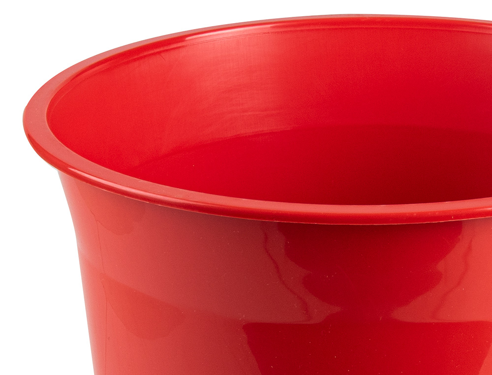 CORBEILLE PAPIER Q-CONNECT PLASTIQUE RESISTANT 13L 275X285MM COLORIS ROUGE OPAQUE