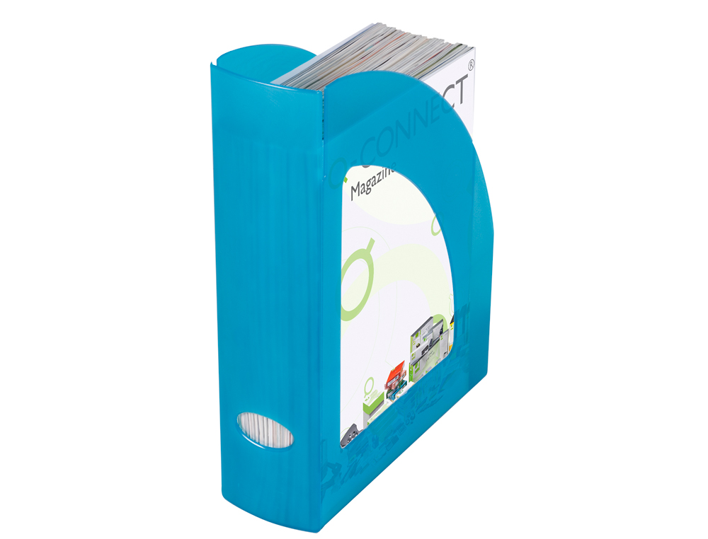 PORTE-REVUES Q-CONNECT POLYSTYRENE DOCUMENTS A4      OEILLET PREHENSION            250X80X320MM COLORIS BLEU