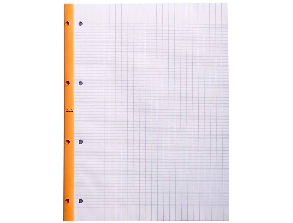 BLOC AGRAFE RHODIA A4+ 21X31,8CM 160 PAGES SEYES MICROPERFOREES DETACHABLES 4 TROUS LOT 3 UNITES
