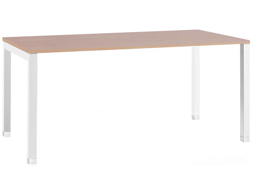 BUREAU MT INTERNATIONAL PLATEAU HETRE MELAMINE 25MM   PIETEMENT ARCHE COLORIS BLANC 120X67CM