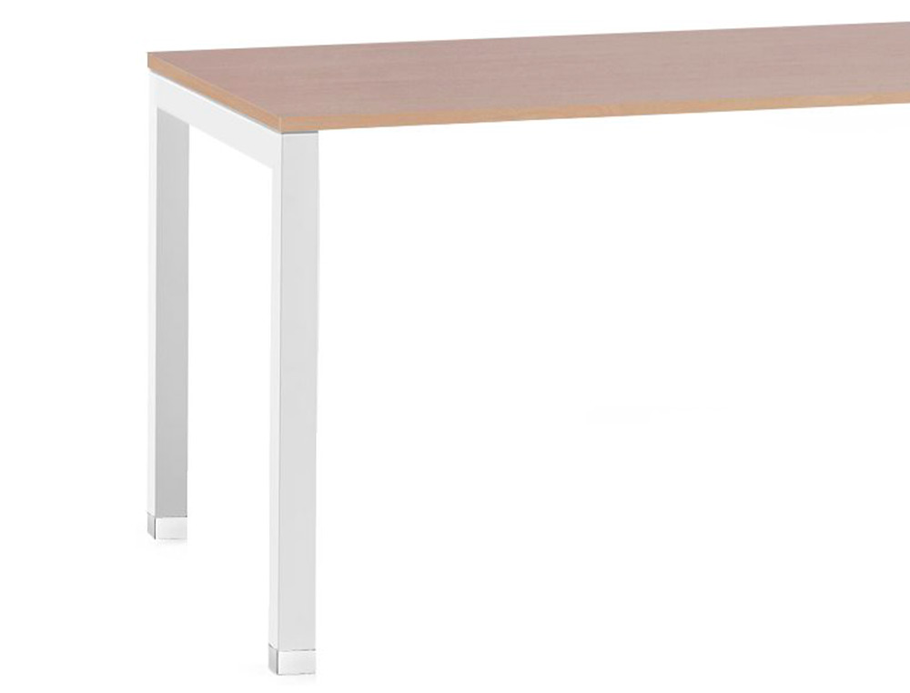 BUREAU MT INTERNATIONAL PLATEAU HETRE MELAMINE 25MM   PIETEMENT ARCHE COLORIS BLANC 120X67CM