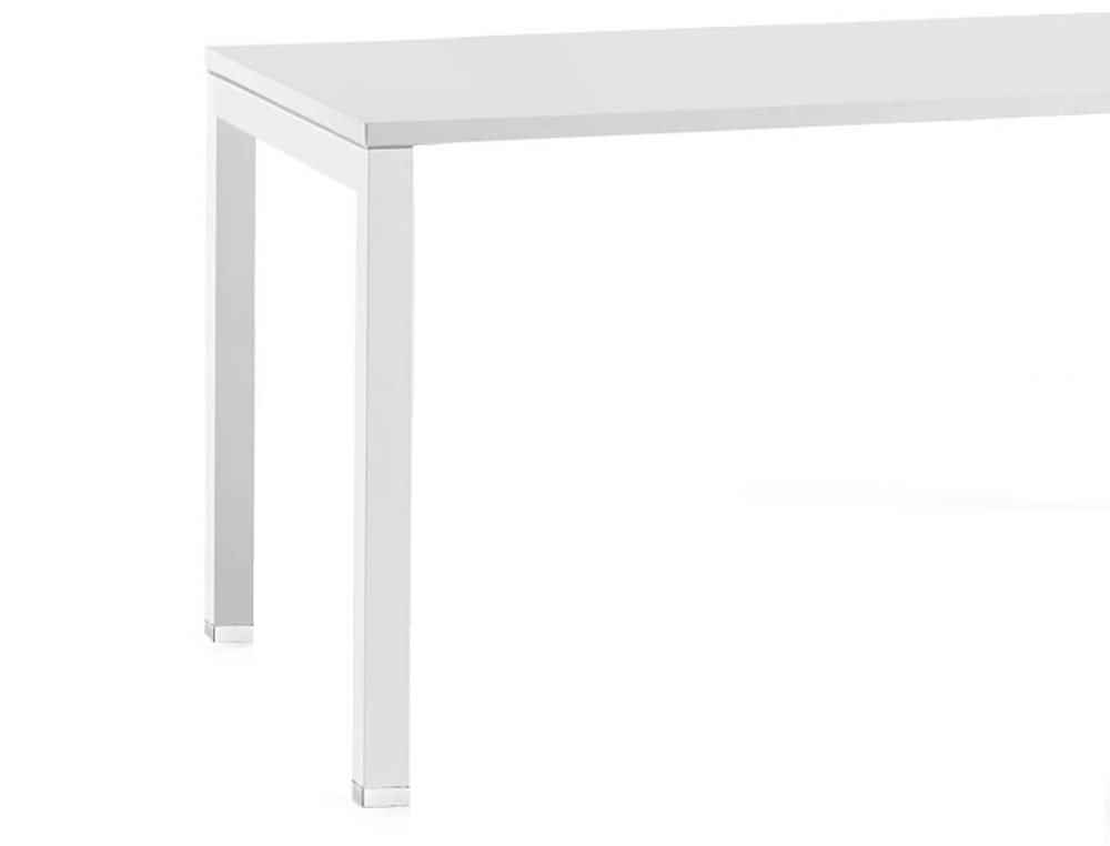 BUREAU MT INTERNATIONAL PLATEAU BLANC MELAMINE 25MM   PIETEMENT ARCHE COLORIS BLANC 140X80CM