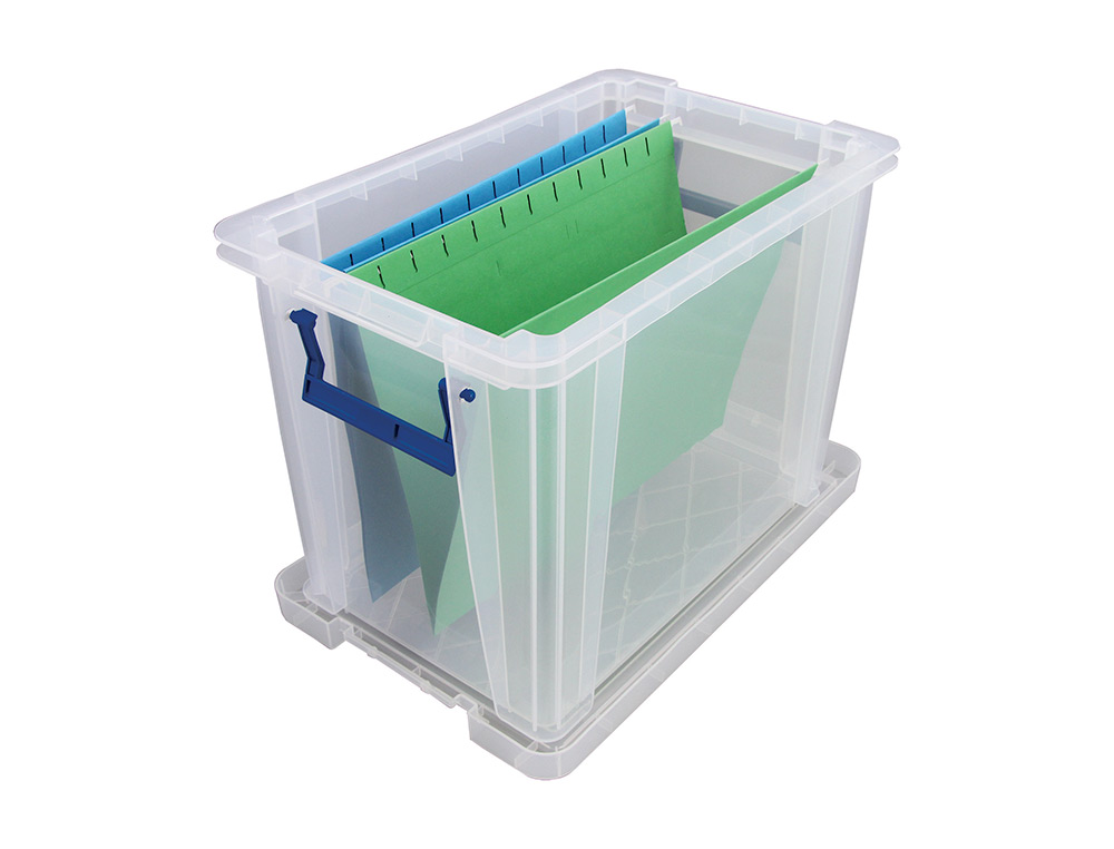 BOITE RANGEMENT FELLOWES POLYPROPYLENE RESISTANT       RECYCLABLE EMPILABLE DOUBLE   BASE RENFORCEE CLIP 18,5L