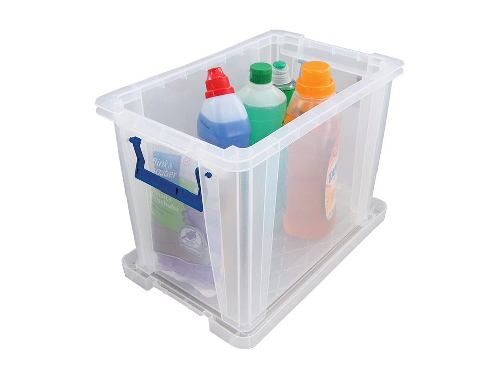 BOITE RANGEMENT FELLOWES POLYPROPYLENE RESISTANT       RECYCLABLE EMPILABLE DOUBLE   BASE RENFORCEE CLIP 18,5L