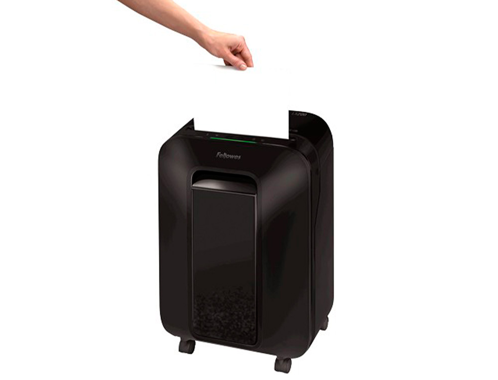 DESTRUCTEUR FELLOWES LX200 COUPE CROISEE 4X12MM 12F      AGRAFES TROMBONES CB SECURITE P-4 CORBEILLE 22L