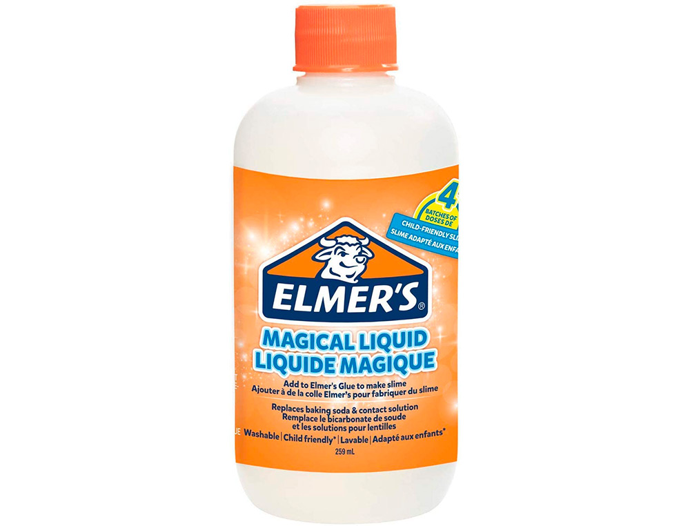 KIT STARTER POUR SLIME ELMER'S MINI 4 PIECES 1       FLACON DE COLLE 147ML 1       LIQUIDE MAGIQUE 68ML 2 COLLES