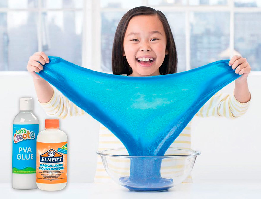 KIT STARTER POUR SLIME ELMER'S MINI 4 PIECES 1       FLACON DE COLLE 147ML 1       LIQUIDE MAGIQUE 68ML 2 COLLES