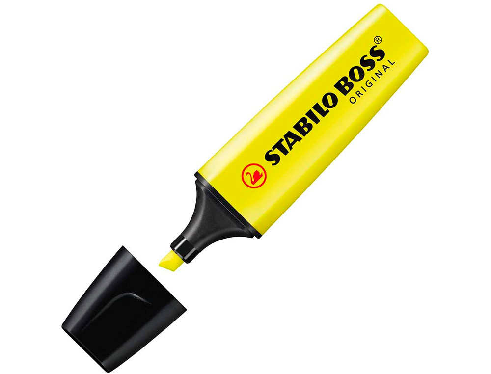 SURLIGNEUR STABILO BOSS ORIGINAL EDITION COLLECTOR    RECHARGEABLE POINTE BISEAUTEE TRACE 2/5MM DESKSET 15 UNITES