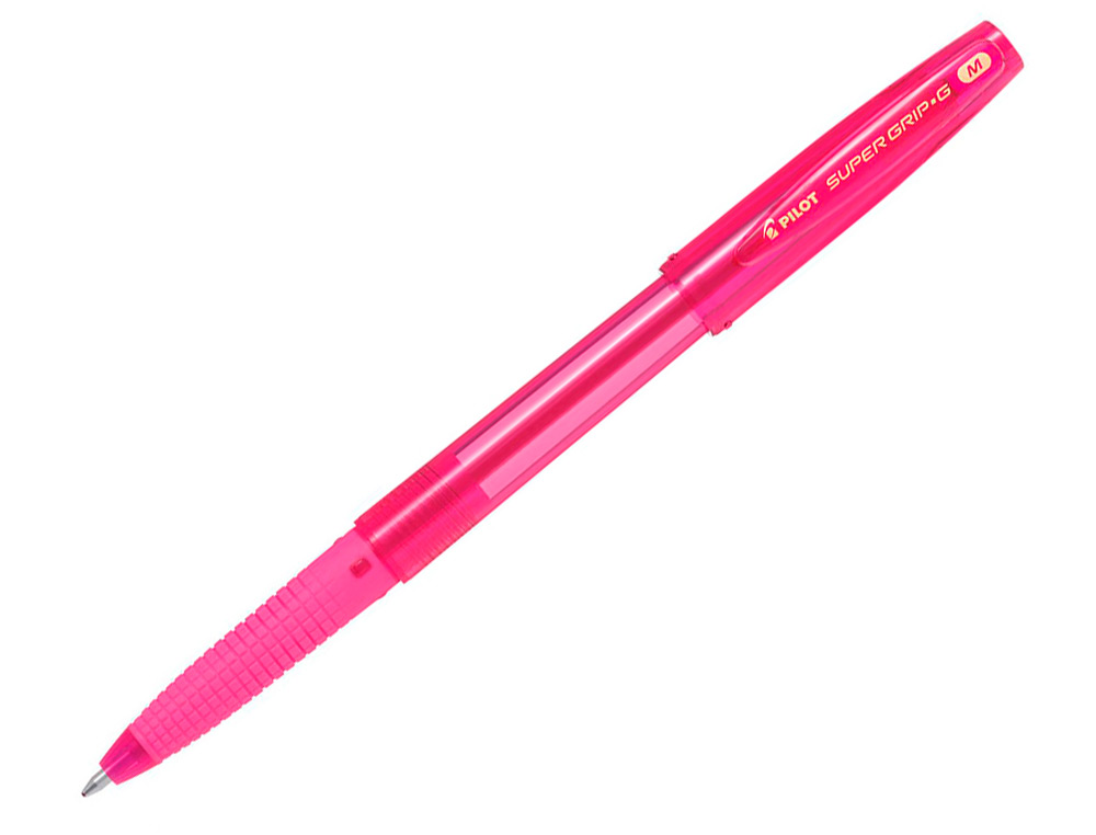 STYLO-BILLE PILOT SUPER GRIP G NEON CAPUCHON POINTE        MOYENNE BILLE                 ULTRA-RESISTANTE CORPS ET