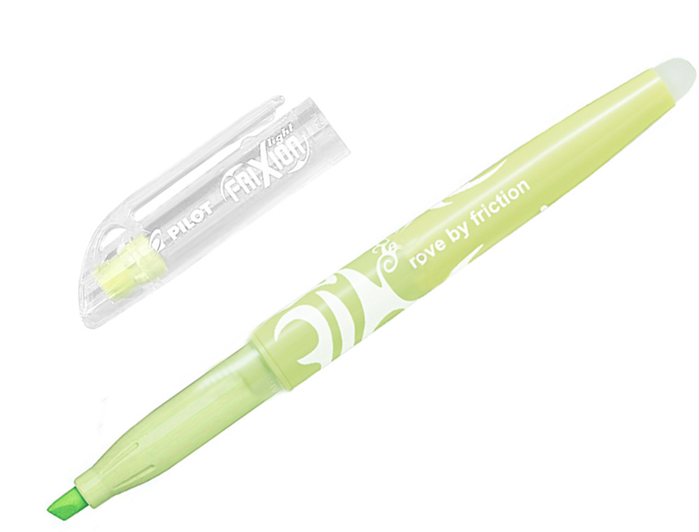 SURLIGNEUR PILOT FRIXION LIGHT NATURAL EFFACABLE POINTE MOYENNE BISEAUTEE COLORIS VERT CLAIR