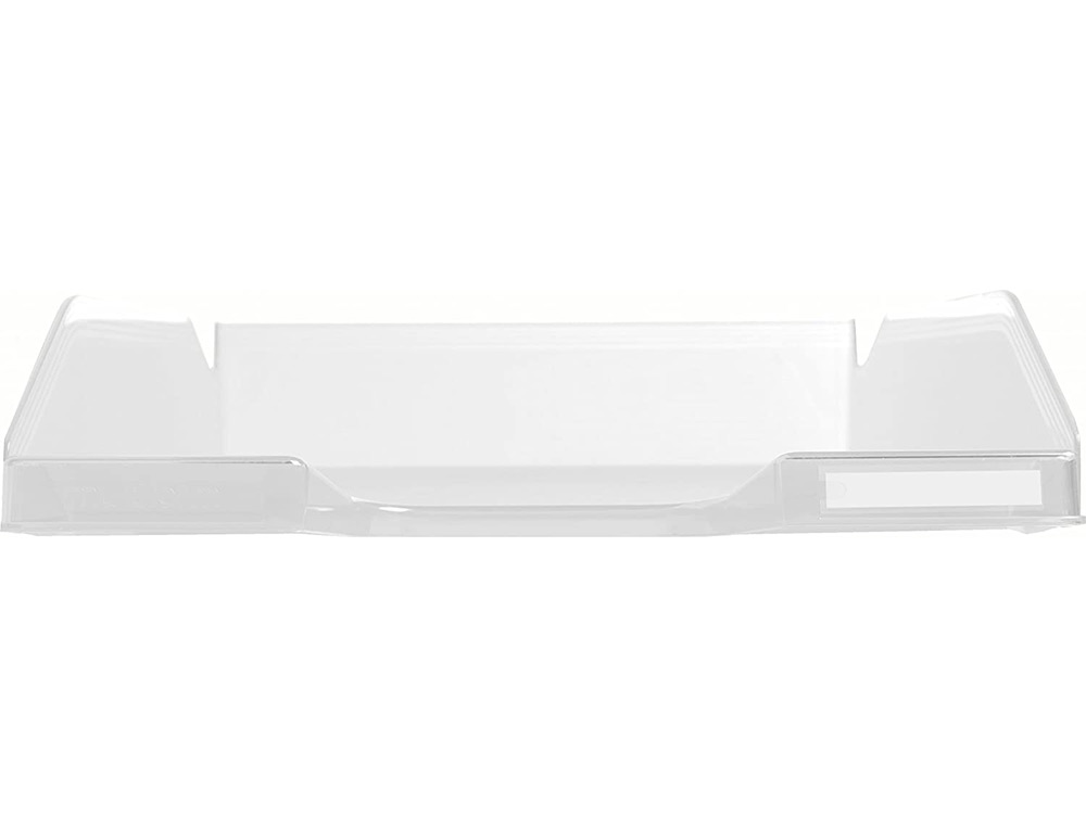CORBEILLE A COURRIER EXACOMPTA COMBO MIDI POLYSTYRENE SOLIDE STABLE SUPERPOSABLE A4+ 347X255X65MM CRISTAL GLOSSY