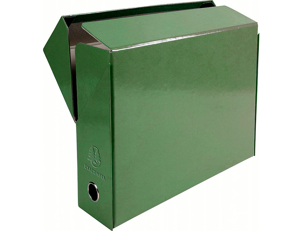 BOITE TRANSFERT EXACOMPTA IDERAMA CARTON RECOUVERT PAPIER TOILE 16/10E A4 25X33CM DOS 120MM OEILLET