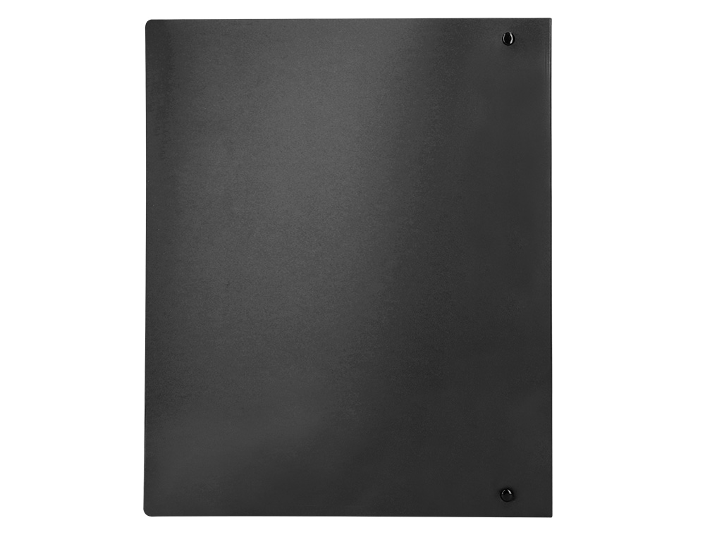 CLASSEUR LIDERPAPEL 4 ANNEAUX 40MM A4 POLYPROPYLENE DOS     55MM PORTE-CARTES DE VISITE   COLORIS NOIR OPAQUE