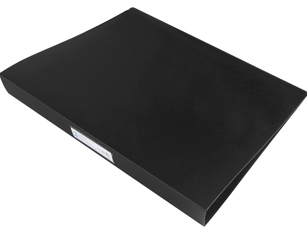 CLASSEUR KANGOUROU LIDERPAPEL 2 ANNEAUX EN D 40MM           POLYPROPYLENE 283X320MM       DOCUMENT A4 COLORIS NOIR
